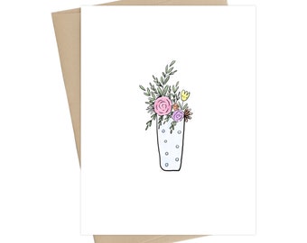 Carte de tous les jours // Fleurs // Carte Vase