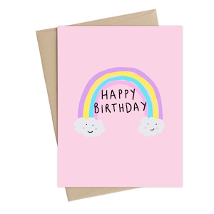 Carte d'anniversaire// Carte d'anniversaire pour enfants // Carte d'anniversaire Arc-en-ciel//Fun anniversaire