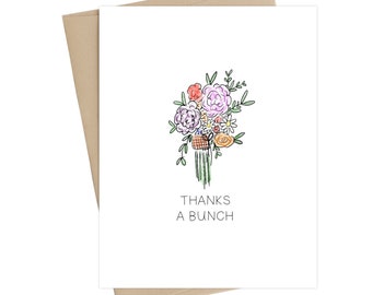 Thank you Card // Thanks a bunch // pun card