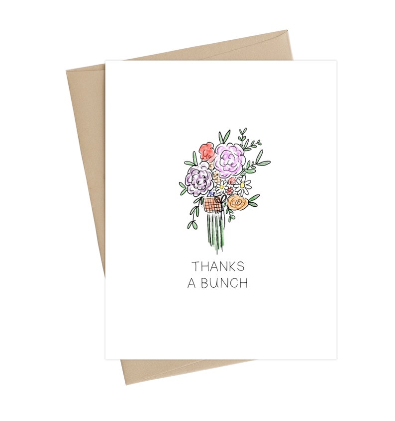 Thank you Card // Thanks a bunch // pun card image 1