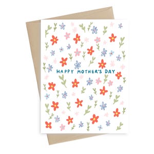 Ditsy flower Mom // Mothers Day Card // Floral mom