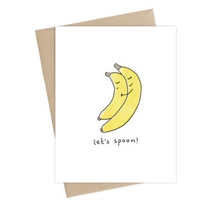 Valentines Card // Let's Spoon // Banana Card
