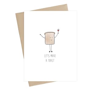 Carte de mariage amusante / / Permet de porter un toast / / Carte de jeu de mots / / Carte de célébration