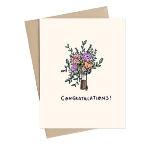 Wedding Bouquet // Wedding Card // Bridal shower card
