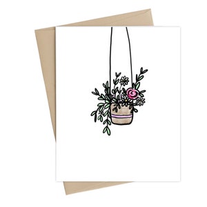 Every day card //Hanging Flowers // Flower card