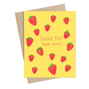Carte de remerciement // drôle de carte de vœux // Merci Berry beaucoup de carte