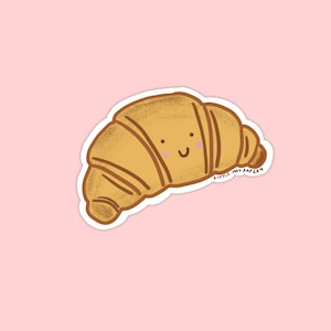 Croissant Sticker // Süßer Vinyl-Sticker