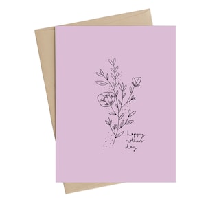 Carte de fête des mères // Fleurs de la fête des mères // Jolie carte de la fête des mères