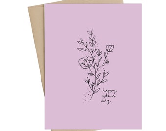 Happy Mother's Day Card // Flower Mother's Day