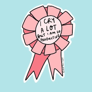 Lloro mucho pero soy muy productiva // pegatina de swiftie