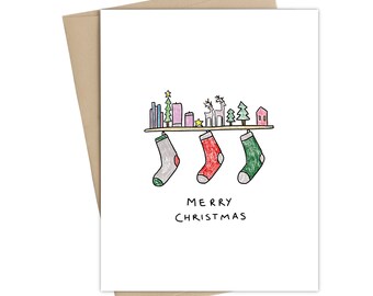 Stocking Christmas Card // Cute Christmas card