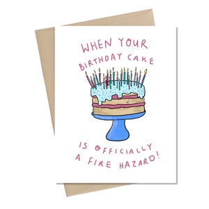 Cartão de aniversário engraçado // Oficialmente um perigo de incêndio