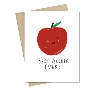 Meilleure carte d’enseignant // Apple Teacher Card // Carte de maternelle