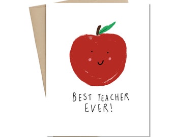 Best Teacher Card // Apple Teacher Card // Kindergarten Card