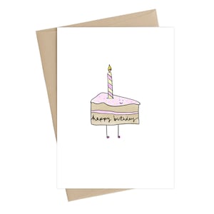 Birthday Card // Birthday Cake  with legs
