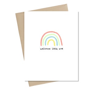 Carte bébé arc-en-ciel // Carte babyshower