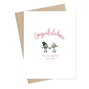 Hap-Pea Couple // Wedding Card