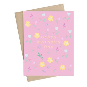 Mothers Day Card // Mothers Day Ditsy Flowers // Pretty Mothers Day Card