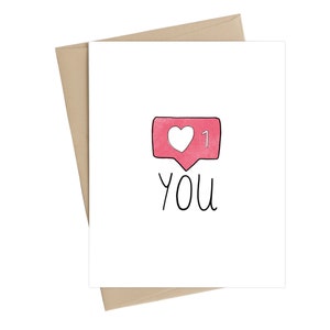 Valentines Card // Facebook Like // valentines card // Funny valentines card // social media card