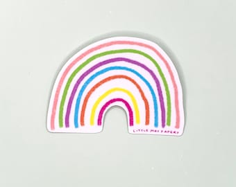 Clear Rainbow Vinyl Die Cut Sticker // Vinyl Sticker