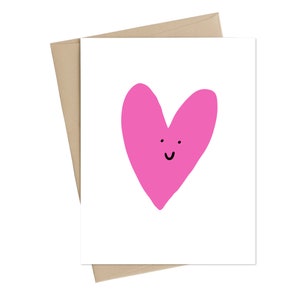 Carte coeur rose // Jolie carte
