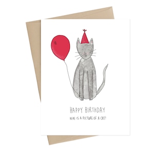 Funny Birthday Card // Cat Birthday // Cat Card // Funny Cat Cat // Cat Birthday Card