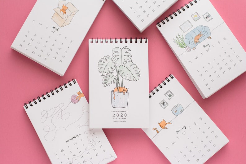 2021 Cat Desk Calendar // Cat Calendar // 2021 calendar | Etsy