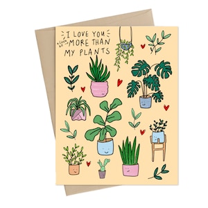 Carte végétale de la Saint-Valentin // Je t'aime presque autant que mes plantes