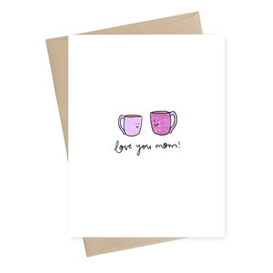 Taza de té de mamá // Tarjeta del Día de las Madres // Tarjeta bonita del Día de las Madres