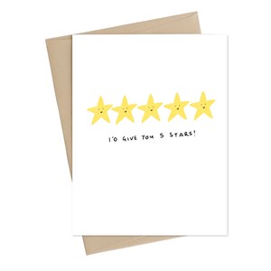 I'd Give You 5 Stars // Love Card // Valentinskarte // Jubiläumskarte