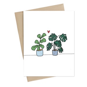 Tarjeta de San Valentín de plantas // Te amo casi tanto como mis plantas