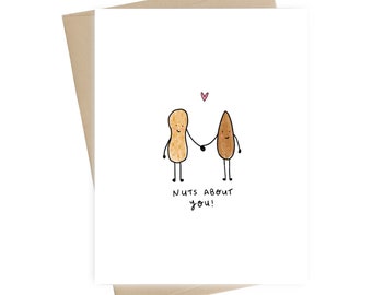 Nuts About You  // Valentines Card // Funny Valentine