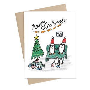 Penguin Christmas Card // Funny christmas card