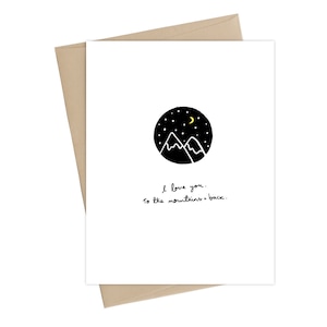 Valentines Card // Mountains and back card