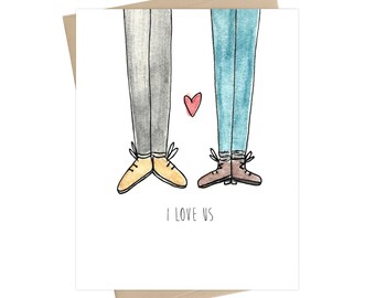 Valentines Card // I love us // Gay Valentines Card
