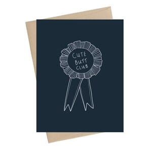 Valentinstagskarte / Süßer Hintern / Lustige Karte / Süßer Butt Club