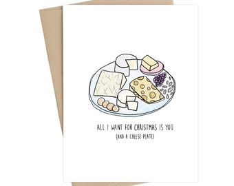 Cheese Plate Christmas Card // Funny Christmas Card