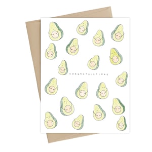 Carte de grossesse avocat // Carte de douche de bébé // Carte de bébé