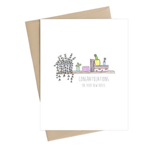 Carte de New Home / / drôle carte de maison / / nouvelle maison