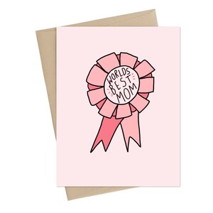 Carte de fête des mères //Badge de fête des mères // Meilleure maman du monde