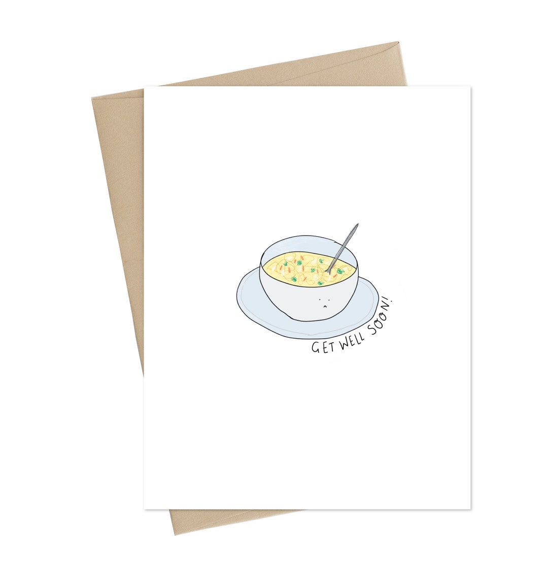 Get Well Soon // Chicken Soup Card Etsy