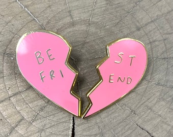 Best friend Enamel pins // Bff enamel pin