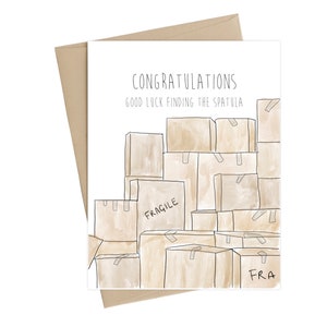 Funny New Home Card // Carte de maison drôle // New House