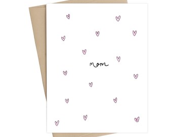 Mothers Day Card // Mom Hearts// Mothers Day Card // Cute Mothers Day