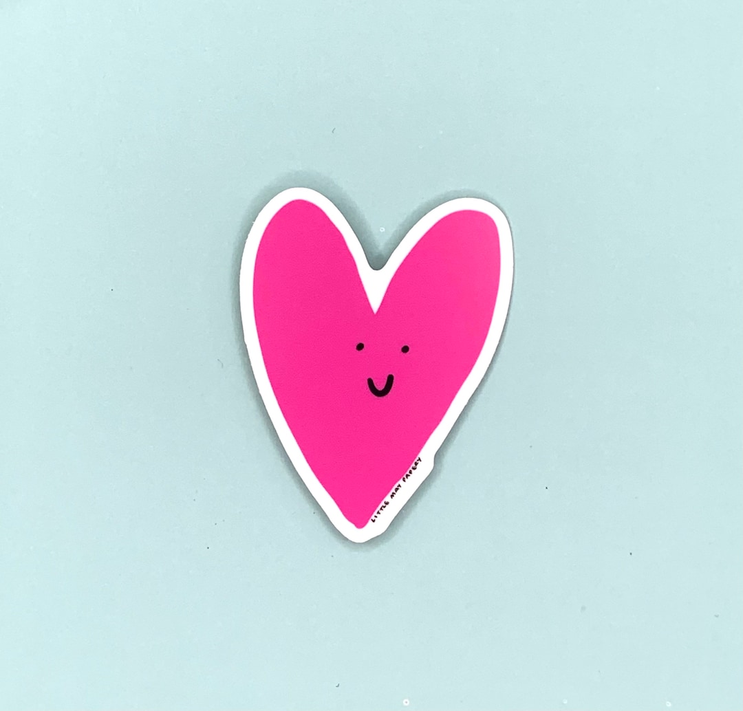 Heart Sticker // Heart Vinyl Sticker - Etsy