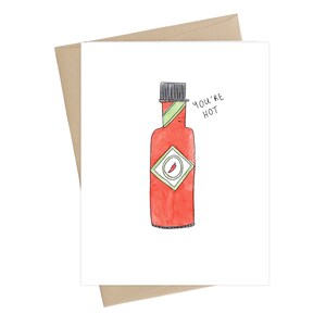 Funny Valentines Card // Pun Valentines Card //  Anniversary Card // You&#39;re Hot // Funny Card // Funny Anniversary Card