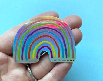 Holographic Rainbow Vinyl Sticker / Die Cut Sticker