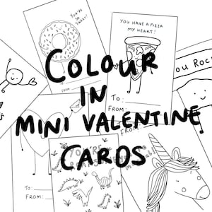 Farbe in Valentinstag Minikarten (25 Karten pro Packung)