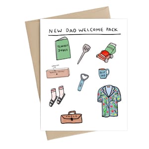 Drôle de carte de jour pères // Nouveau papa Pack de bienvenue