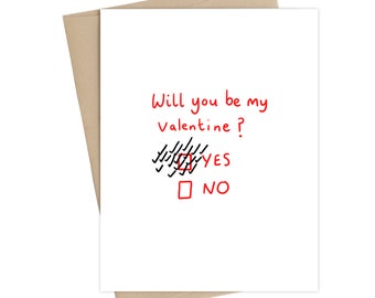 Funny Valentine Card // Will you be my Valentine//Valentine card//Funny Card